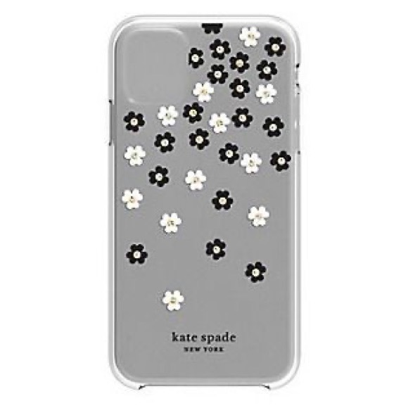 Kate Spade Defensive Hardshell Case for the iPhone 12 and 12 Pro, Flowers/Clear - Picture 5 of 9